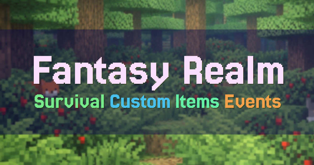 Banner for Fantasy Realm Australian Survival with Custom Items (fantasyrealmmc.net)