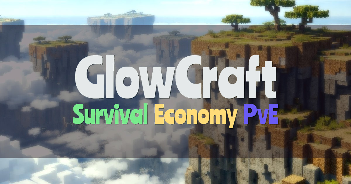 Banner for GlowCraft Survival Economy and PvE (play.glowcraft.org)