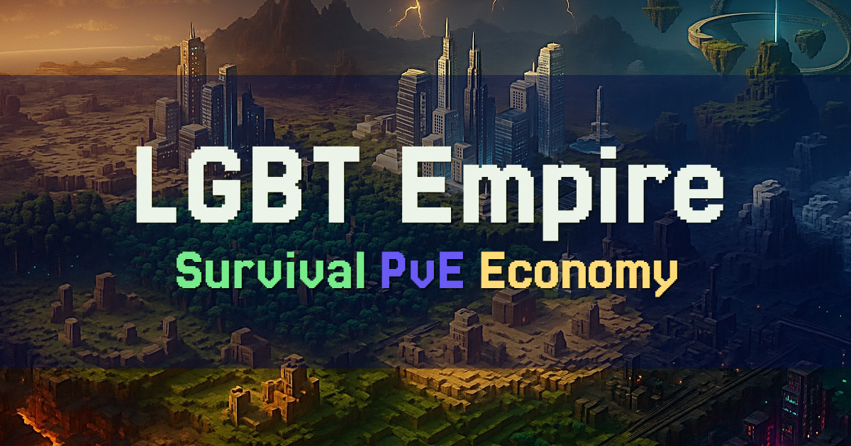 Banner for LGBT Empire Survival with Jobs and MCMMO (play.lgbtempire.org)