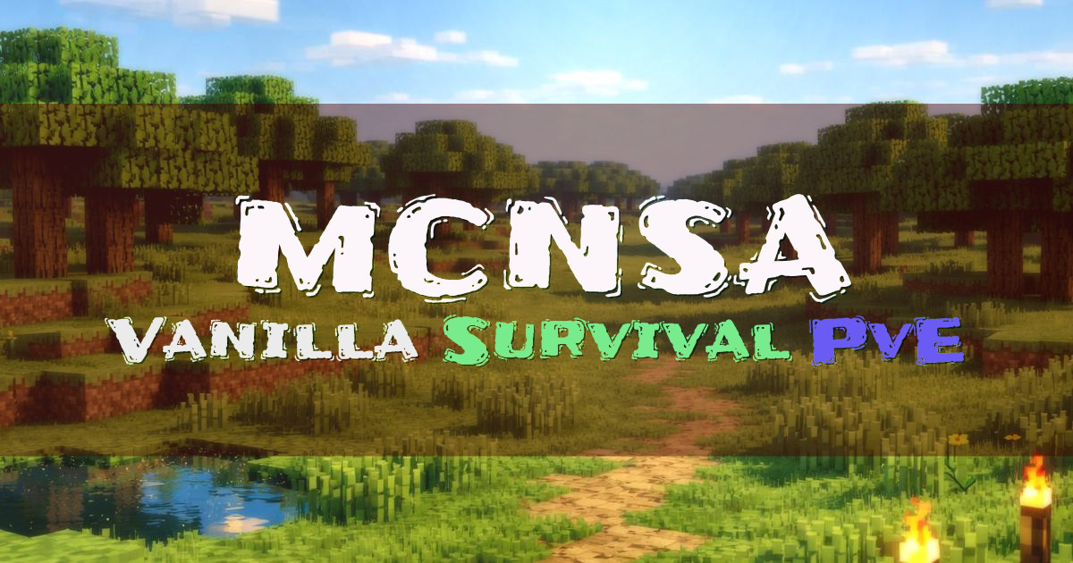 Banner for MCNSA Vanilla Survival With Claims (s.mcnsa.com)