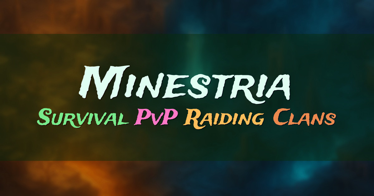 Banner for Minestria Shard Generators Raiding and Clans (play.minestria.com)