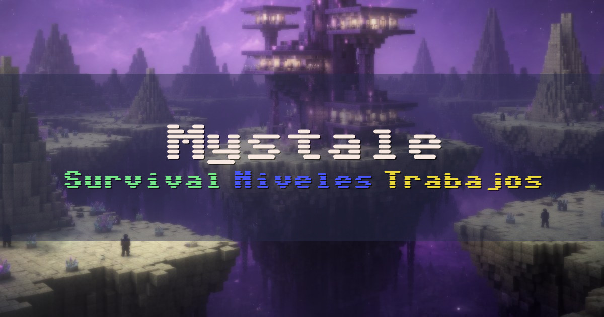 Banner for Mystale Survival con niveles trabajos y tiendas (play.mystale.org)