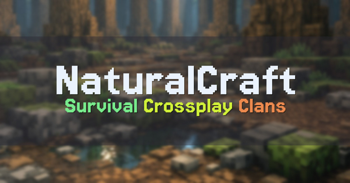Banner for NaturalCraft Survival com Mundo Alterado e Clans (naturalcraft.top)