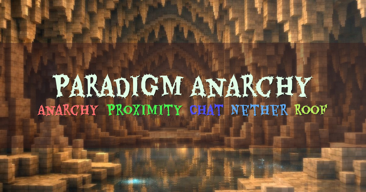 Banner for Paradigm Anarchy Bedrock Anarchy With Proximity Chat (playparadigm.online)