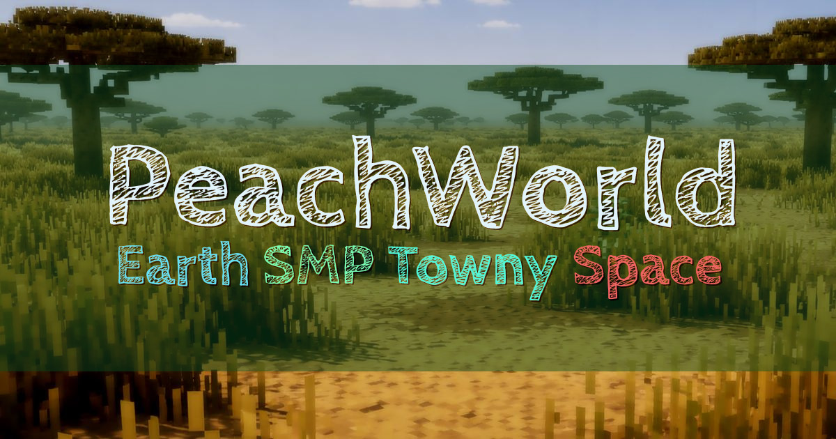 Banner for PeachWorld Earth SMP With Space Exploration (peachworld.net)