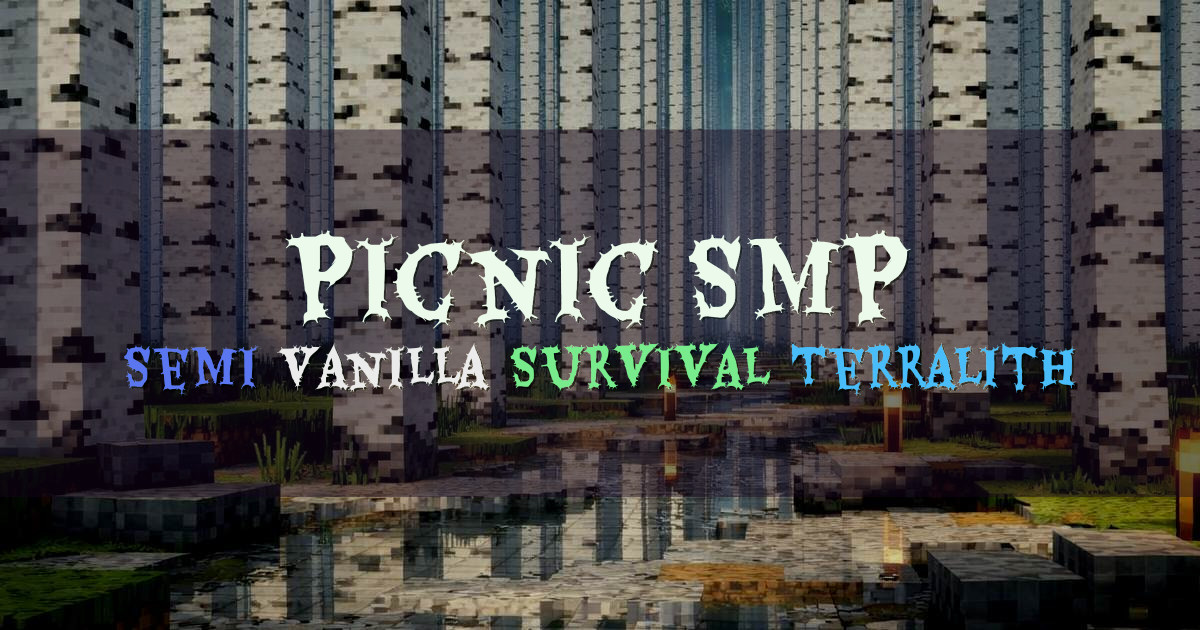 Banner for Picnic SMP Semi Vanilla Survival Terralith (picnicnet.xyz)
