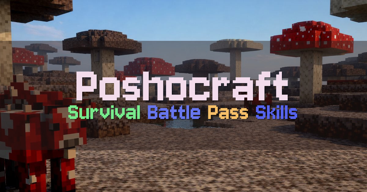 Banner for Poshocraft Semi Vanilla Survival With Battle Pass (mc.poshocraft.com)