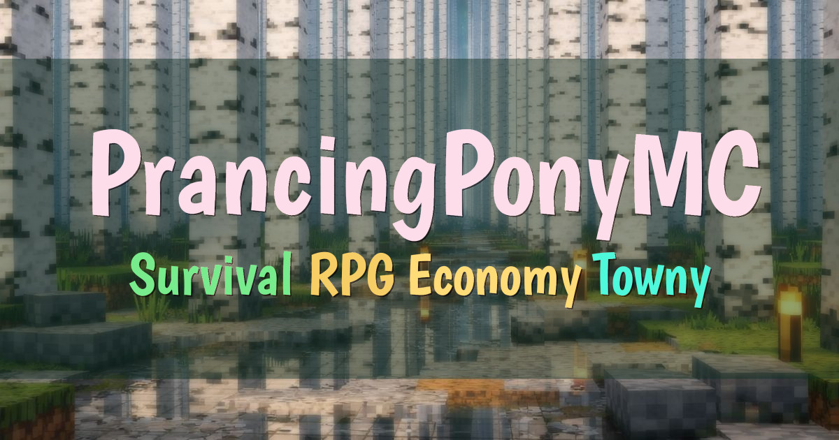 Banner for PrancingPonyMC Survival RPG with Balanced Progression (play.prancingponymc.net)