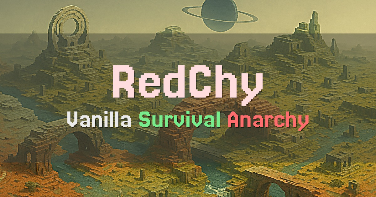 Banner for RedChy Vanilla Survival Anarchy SMP (redchy.com)