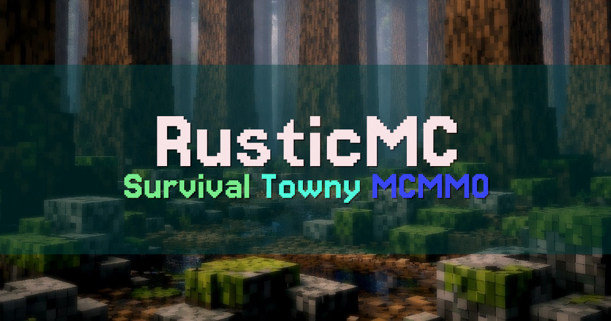 Banner for RusticMC Community Survival Server