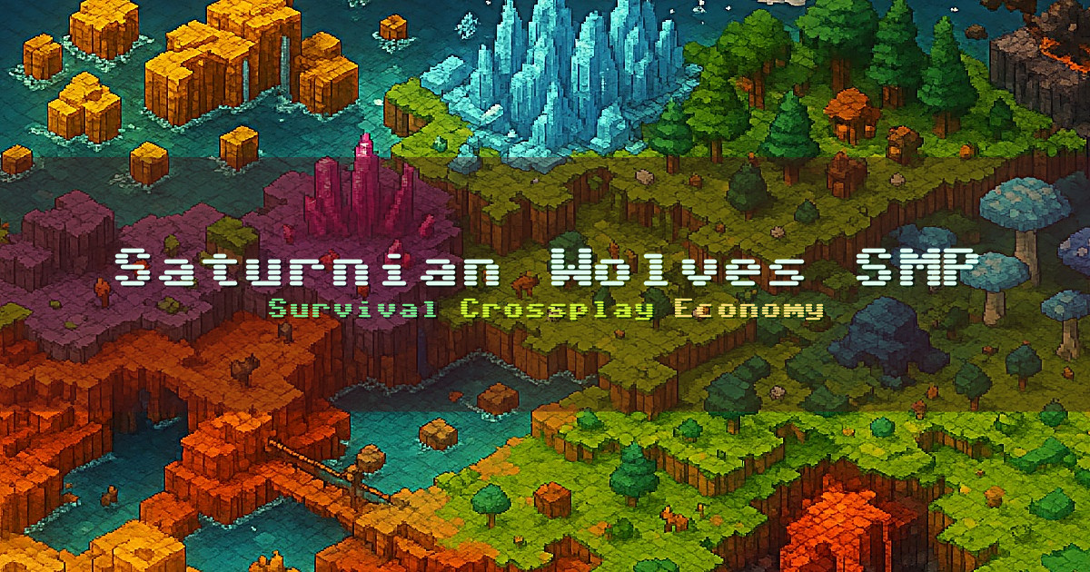 Banner for Saturnian Wolves SMP Space Themed Survival Crossplay (play.saturnianwolves.xyz)