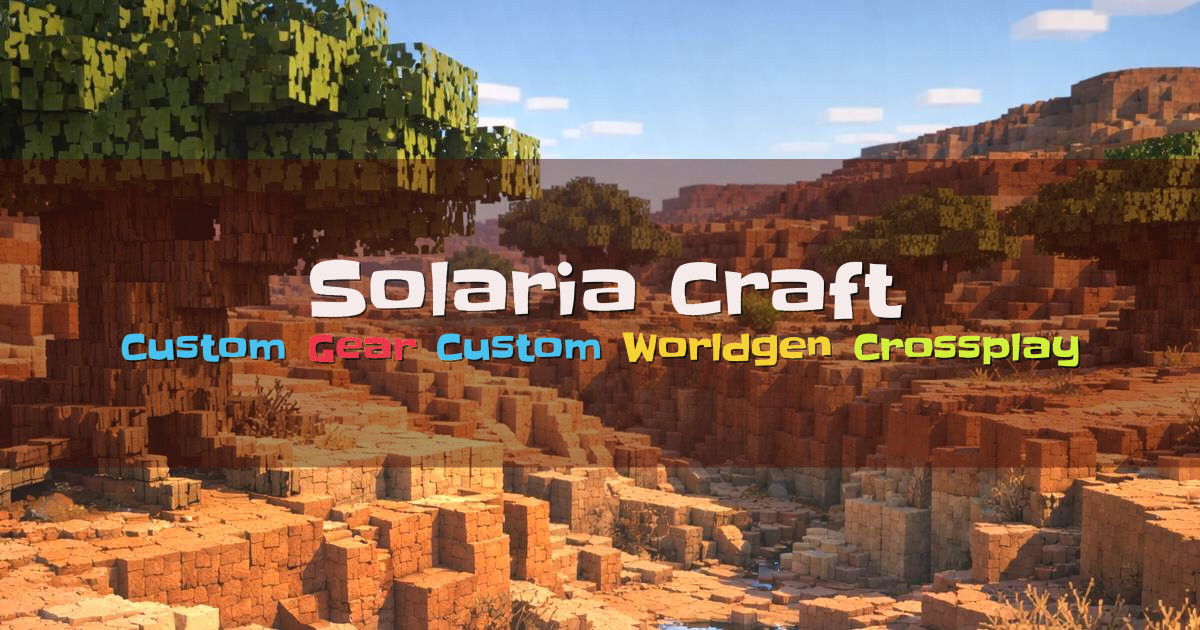 Banner for Solaria Craft Custom Gear Weapons and Worldgen (solaria.craft.gg)