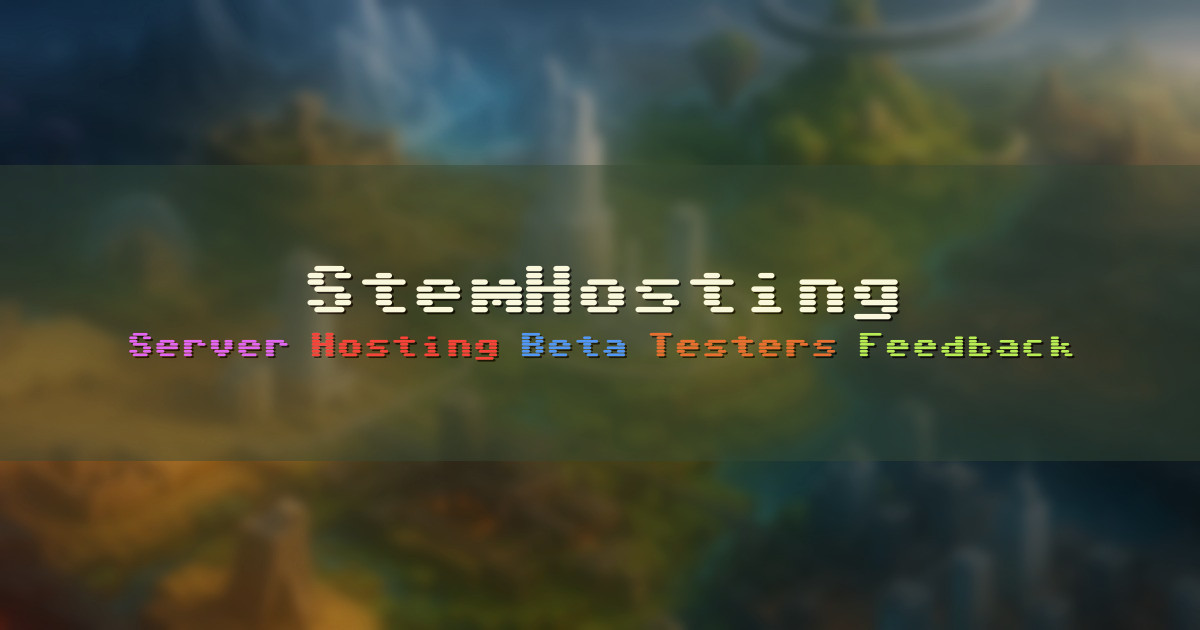 Banner for StemHosting Minecraft Server Hosting Beta (stemhosting.com)