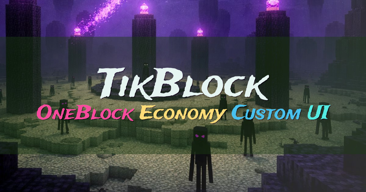 Banner for TikBlock Next Gen OneBlock with Custom Furniture (play.tikblock.gg)