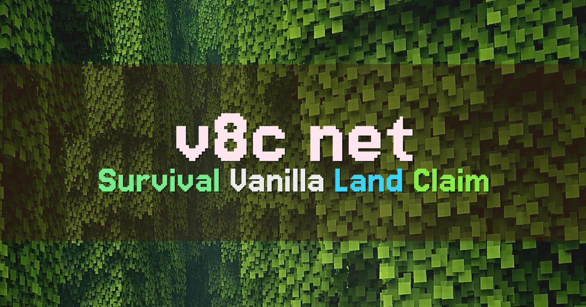 Banner for v8c.net Long Term Vanilla Survival (v8c.net)