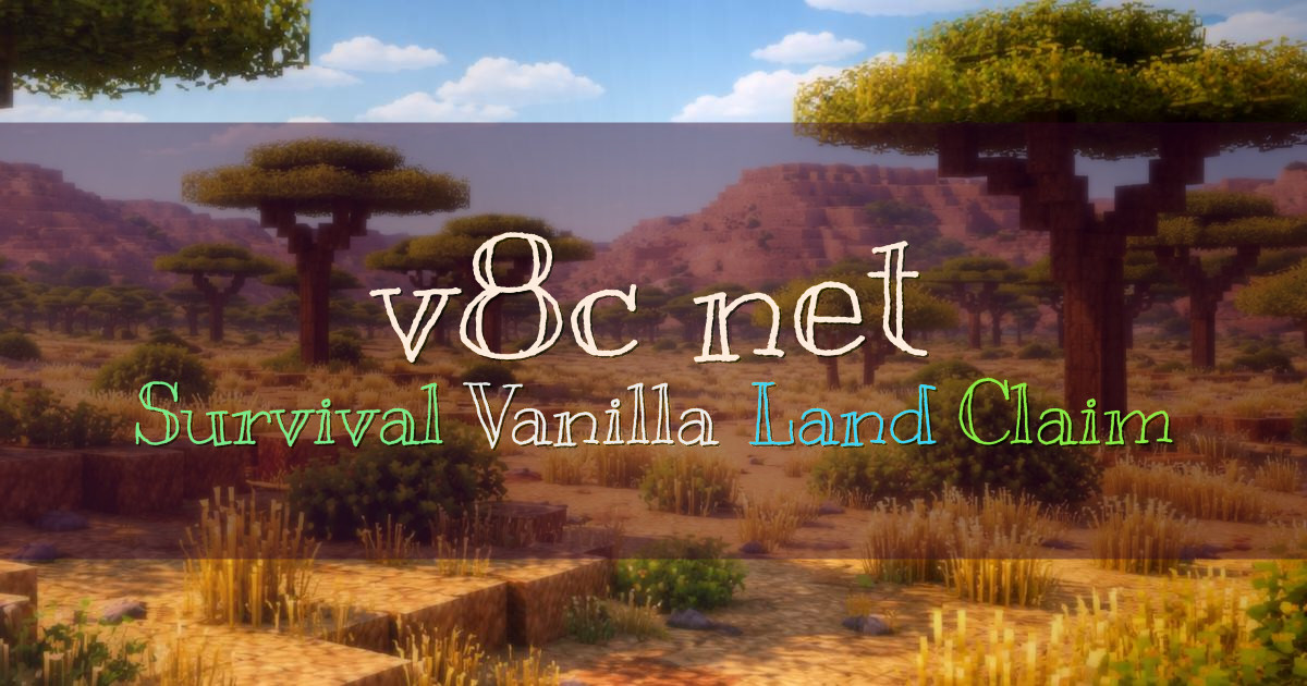 Banner for v8c.net Old School Survival with Land Claim (v8c.net)