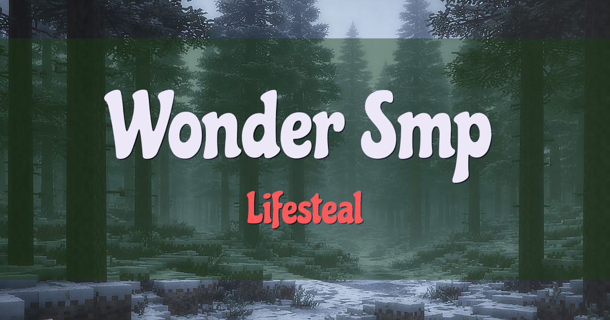 Wonder Smp Lifesteal Minecraft server