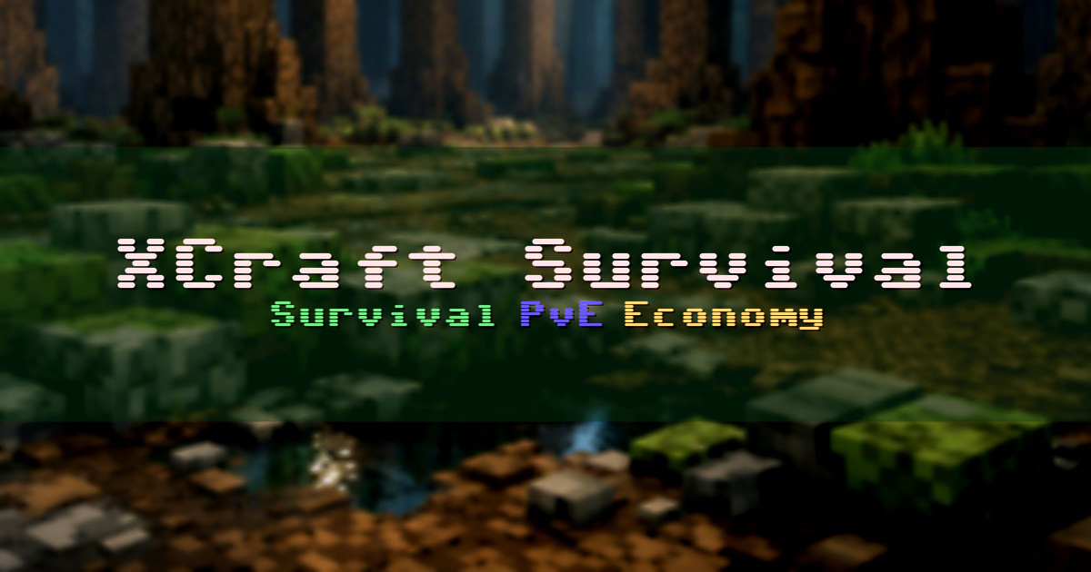 Banner for XCraft Survival Old School Survival Since 2013 (play.xcsurvival.com)