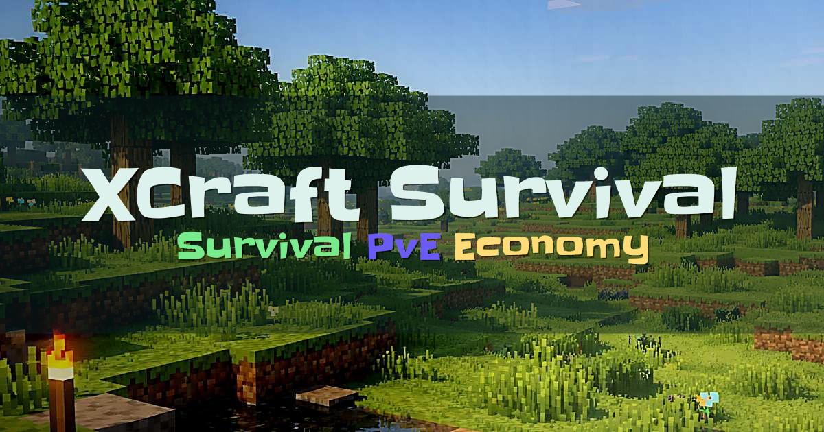 Banner for XCraft Survival Old School Survival Since 2013 (play.xcsurvival.com)