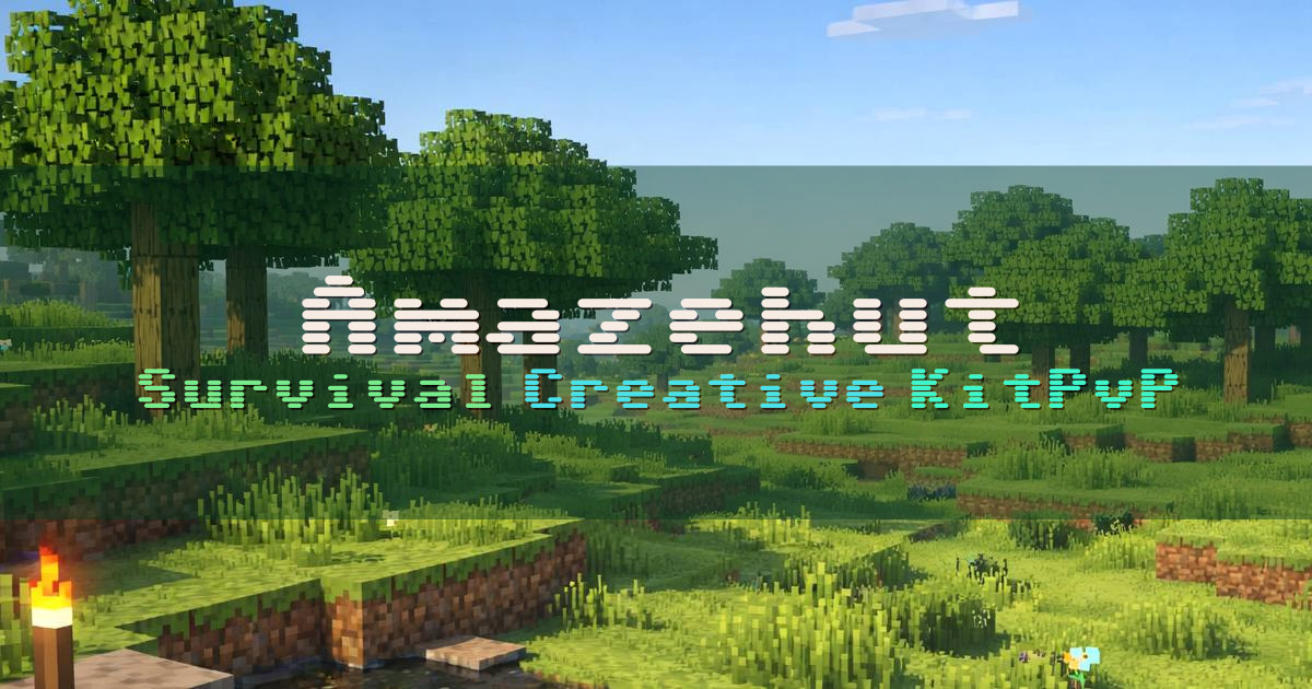 Banner for Amazehut Survival Creative KitPvP Paintball (play.amazehut.net)