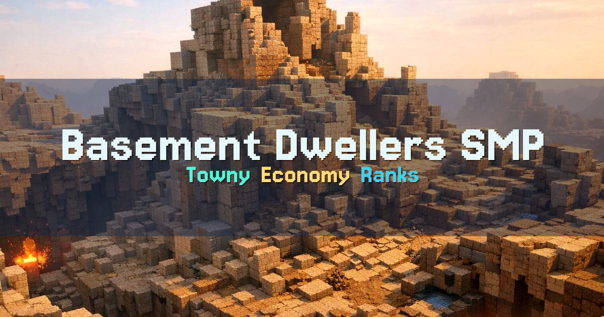 Banner for Basement Dwellers SMP Towny Java 1.21.11 (mc2.circuitcitydb.com)
