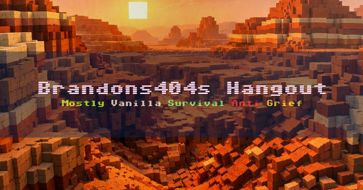 Banner for Brandons404s Vanilla Survival Hangout (corecraft.cc)