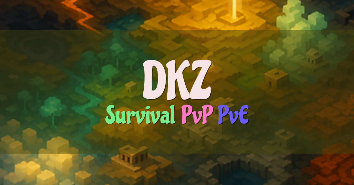 Banner for DKZ Survival com PvP PvE e eventos semanais (jogar.dkzmc.com)