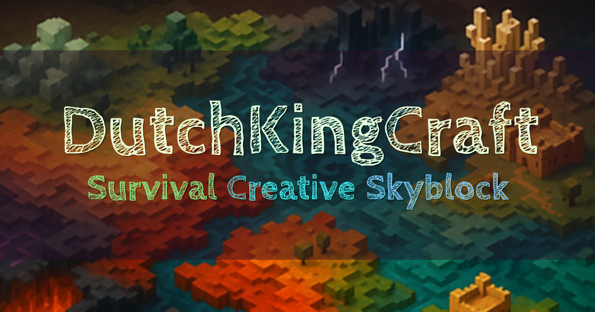 Banner for DutchKingCraft Relaxed Survival Since 2011 (play.dutchkingcraft.nl)
