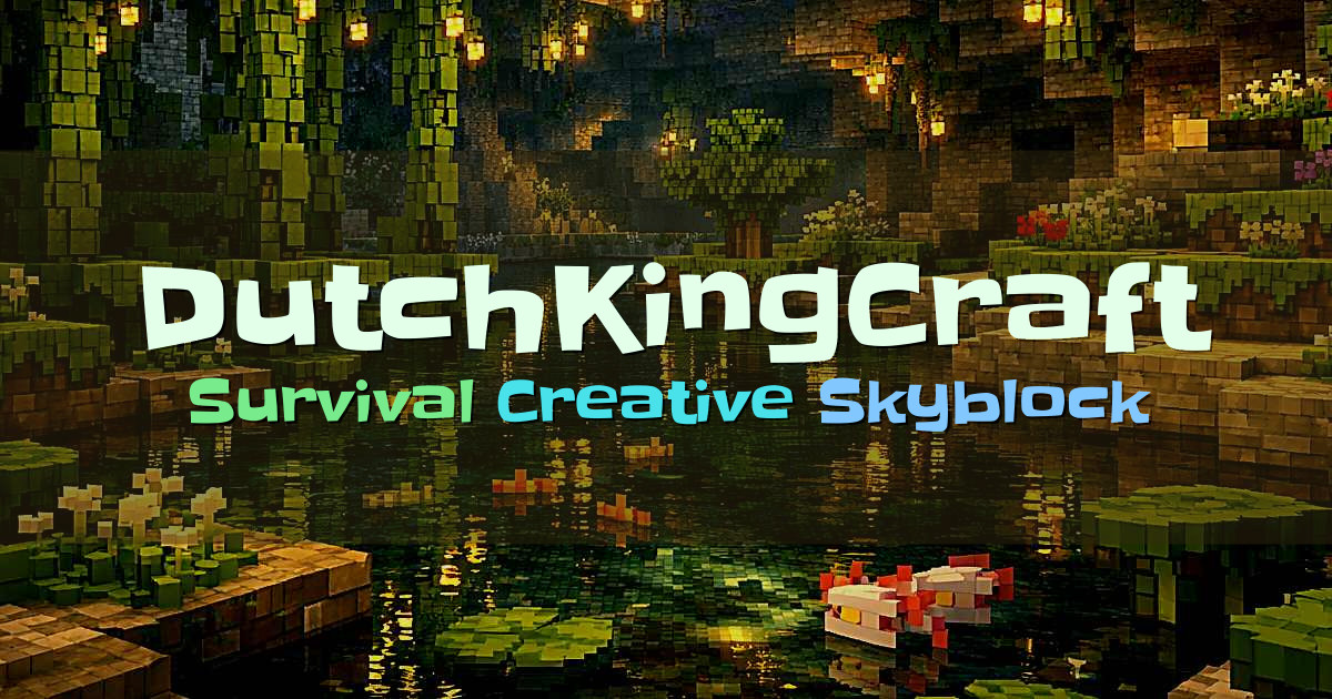 Banner for DutchKingCraft Relaxed Survival with No Resets (play.dutchkingcraft.nl)