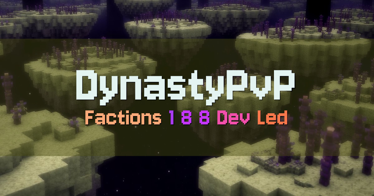 Banner for DynastyPvP Imperial Realm 1.8.8 Factions (play.dynastypvp.net)
