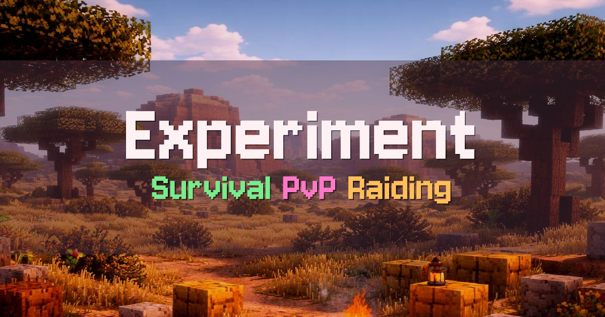 Banner for Experiment Survival PvP With Raiding and Alliances (experiment.aternos.me)