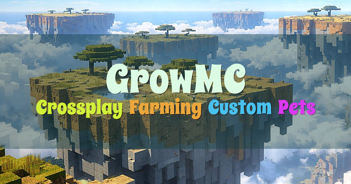 Banner for GrowMC Industrial Cozy Farming with Pets (play.growmc.net)