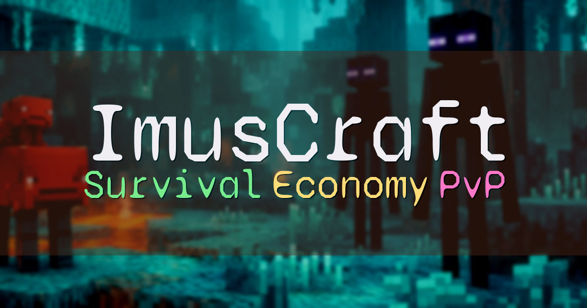 Banner for ImusCraft Survival Economy PvP (mc.imus.fi)