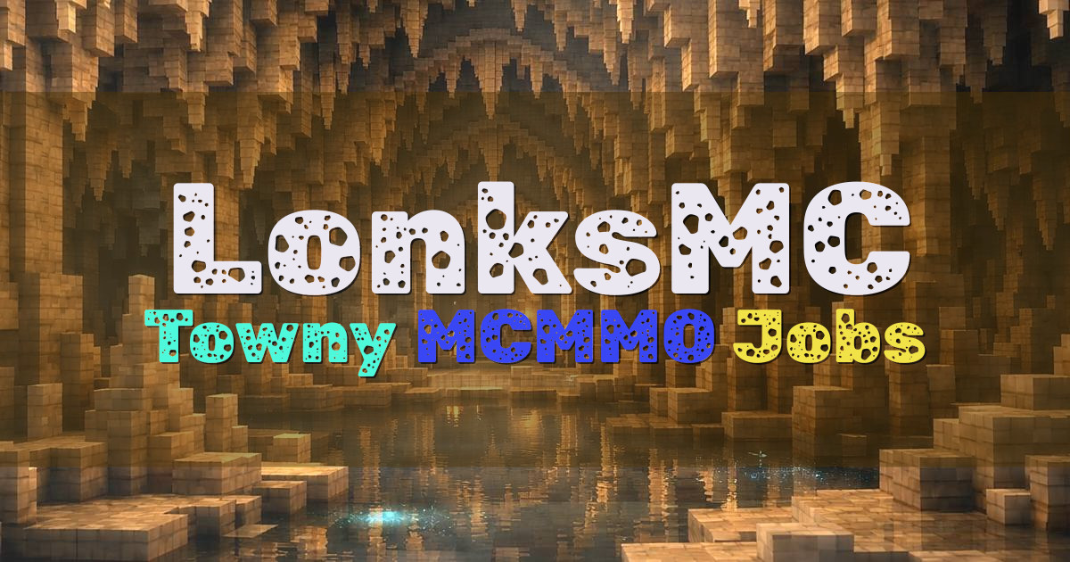 Banner for LonksMC Towny Survival with MCMMO and Jobs (lonksmc.com)