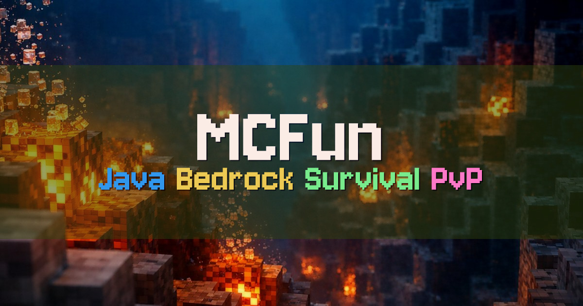 Banner for MCFun Network EarthSMP SkyBlock Towny KitPvP (mcfun.fun)