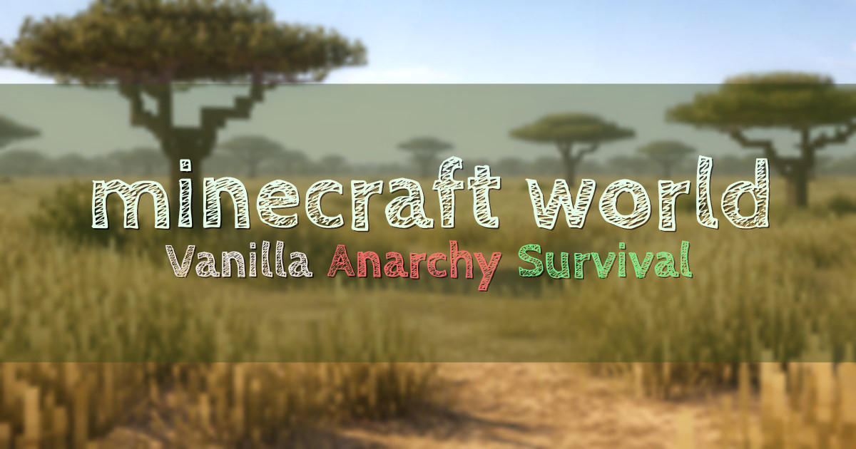 Banner for minecraft world Vanilla Anarchy Survival (superzpmax.xyz)