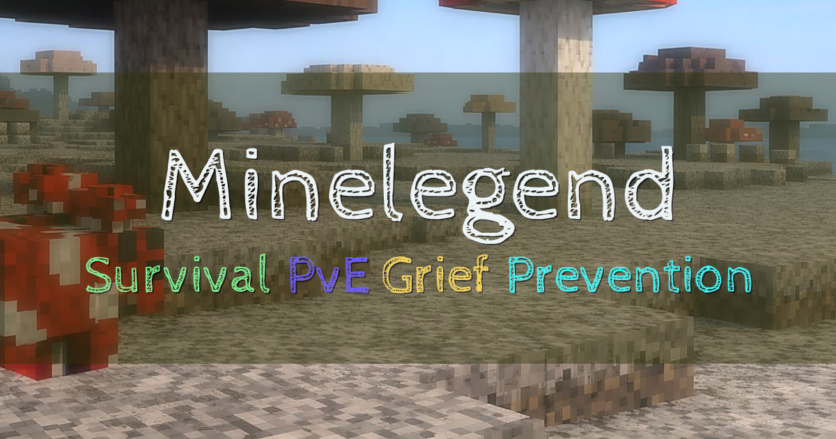 Banner for Minelegend Vanilla Survival with Grief Prevention (minelegend.plox.best)