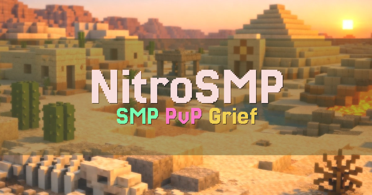 Banner for NitroSMP SMP server sa dozvoljenim PvP i griefom (nitrosmp.com)