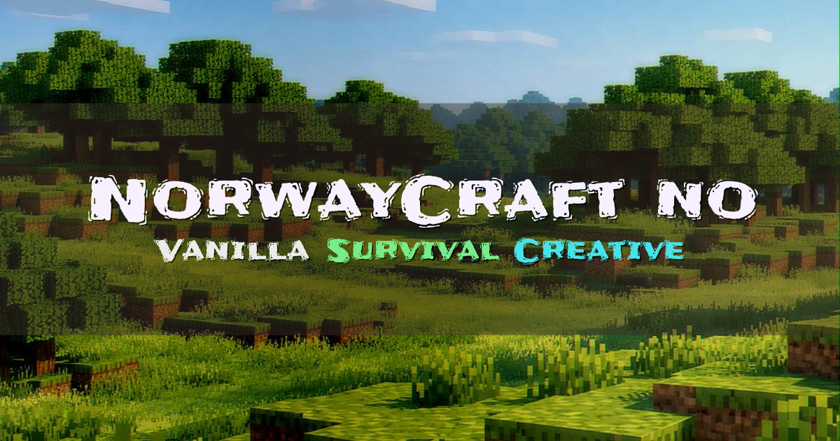 Banner for NorwayCraft Vanilla Survival and Creative (norwaycraft.no)