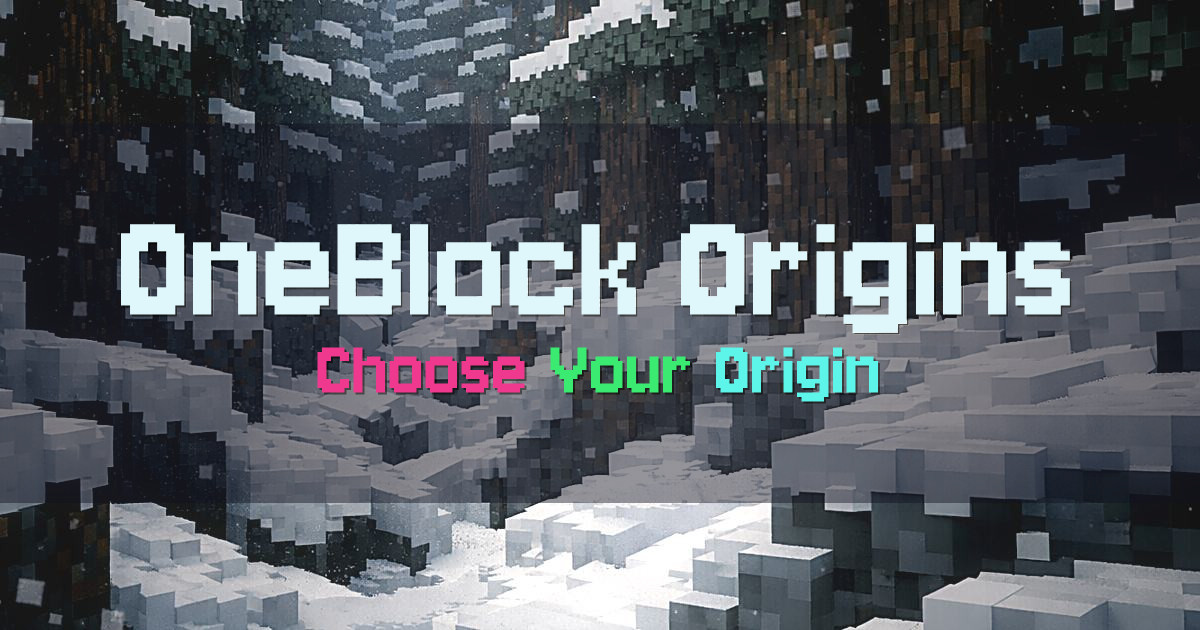 OneBlock Origins OneBlock Minecraft server