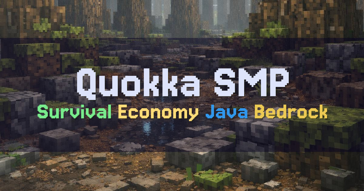 Banner for Quokka SMP Australian Survival Economy Server (play.quokkasmp.net)