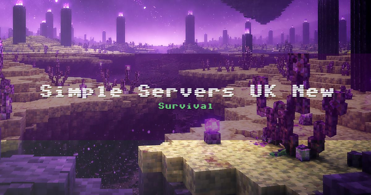 Banner for Simple Servers UK New Horizons Survival (mc2.simple-servers.uk)