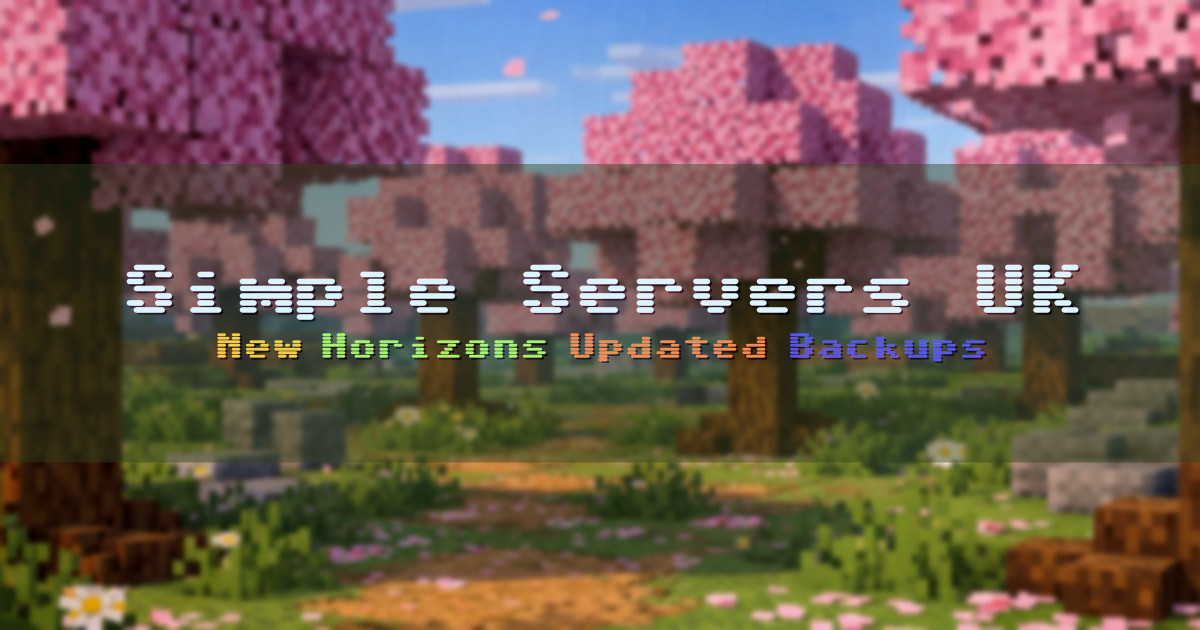 Banner for Simple Servers UK New Horizons Server (mc2.simple-servers.uk)