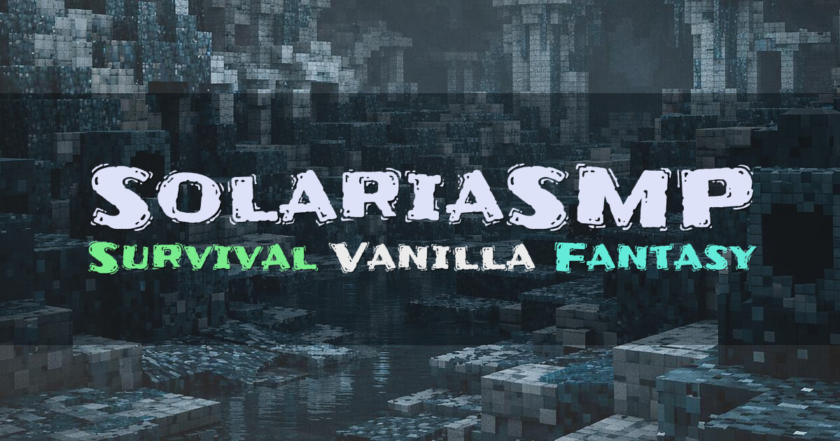 Banner for SolariaSMP Cozy Fantasy Survival SMP (play.solariasmp.com)