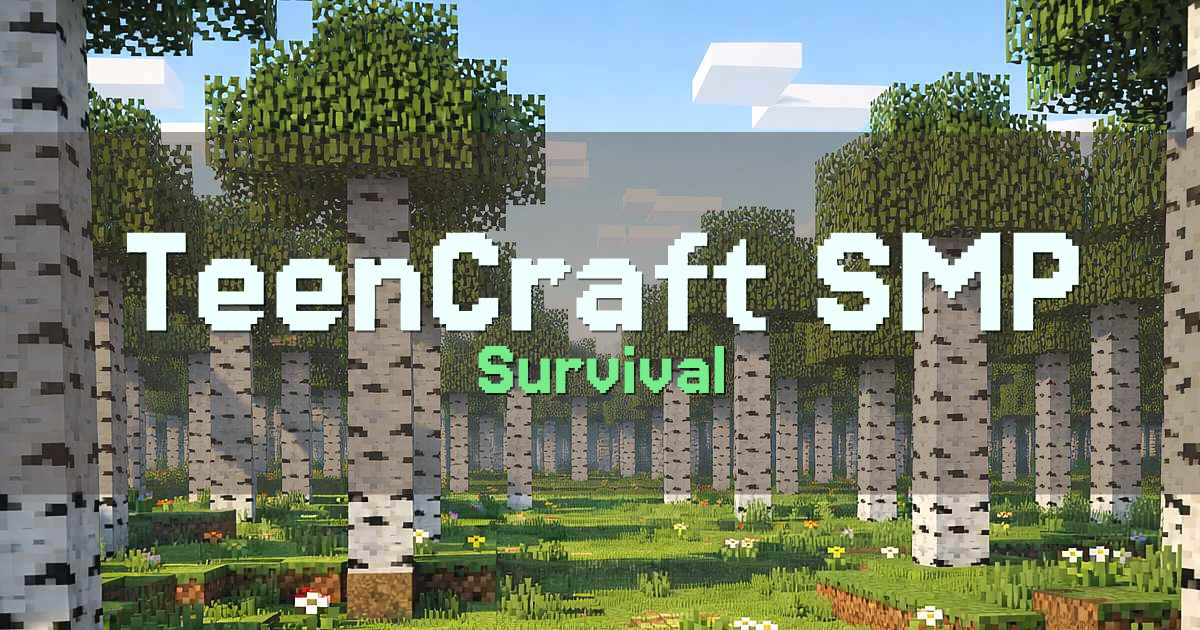 Banner for TeenCraft SMP Survival