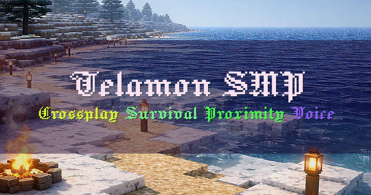 Banner for Telamon SMP Crossplay Survival with Voice Chat (65.109.145.252)