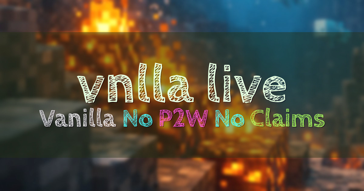 Banner for vnlla.live Vanilla Survival No P2W No Claims (vnlla.live)