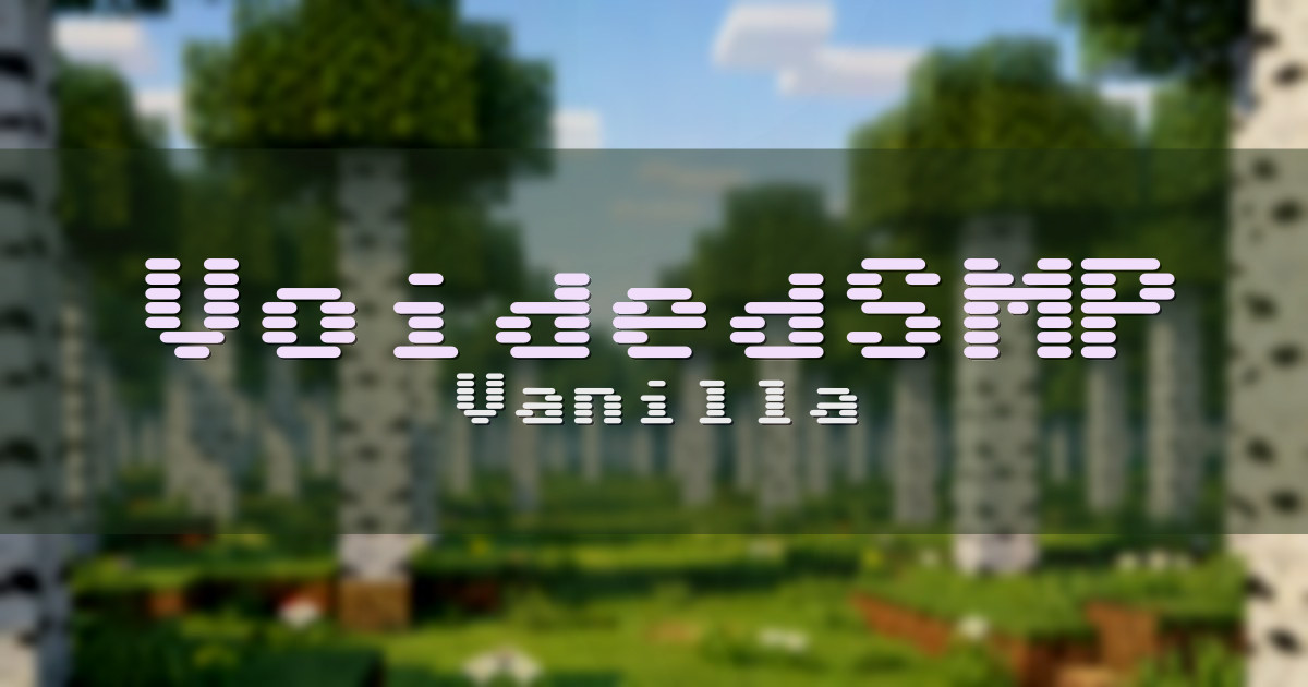 VoidedSMP Vanilla Minecraft server