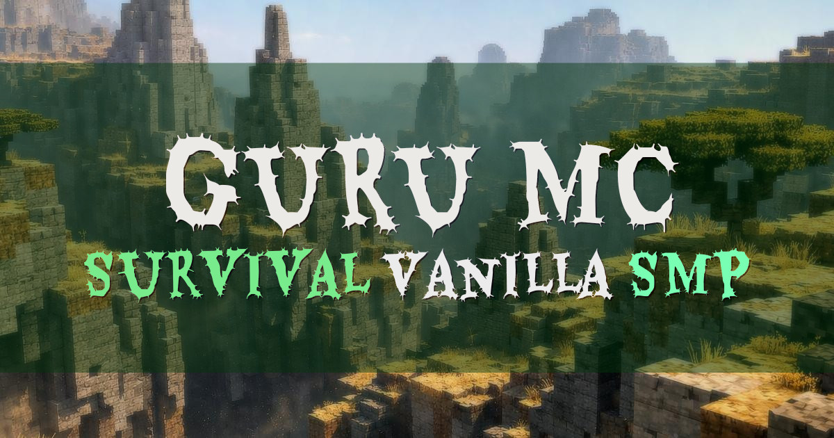Banner for Guru MC Indian Vanilla Survival SMP (gurumc.in)