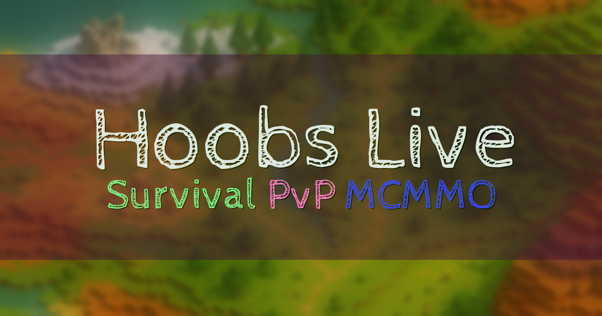Banner for Hoobs Live Interactive YouTube Integrated Survival (hoobs.live)